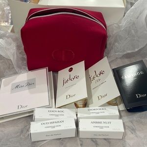 Dior Cosmetic bag and samplers